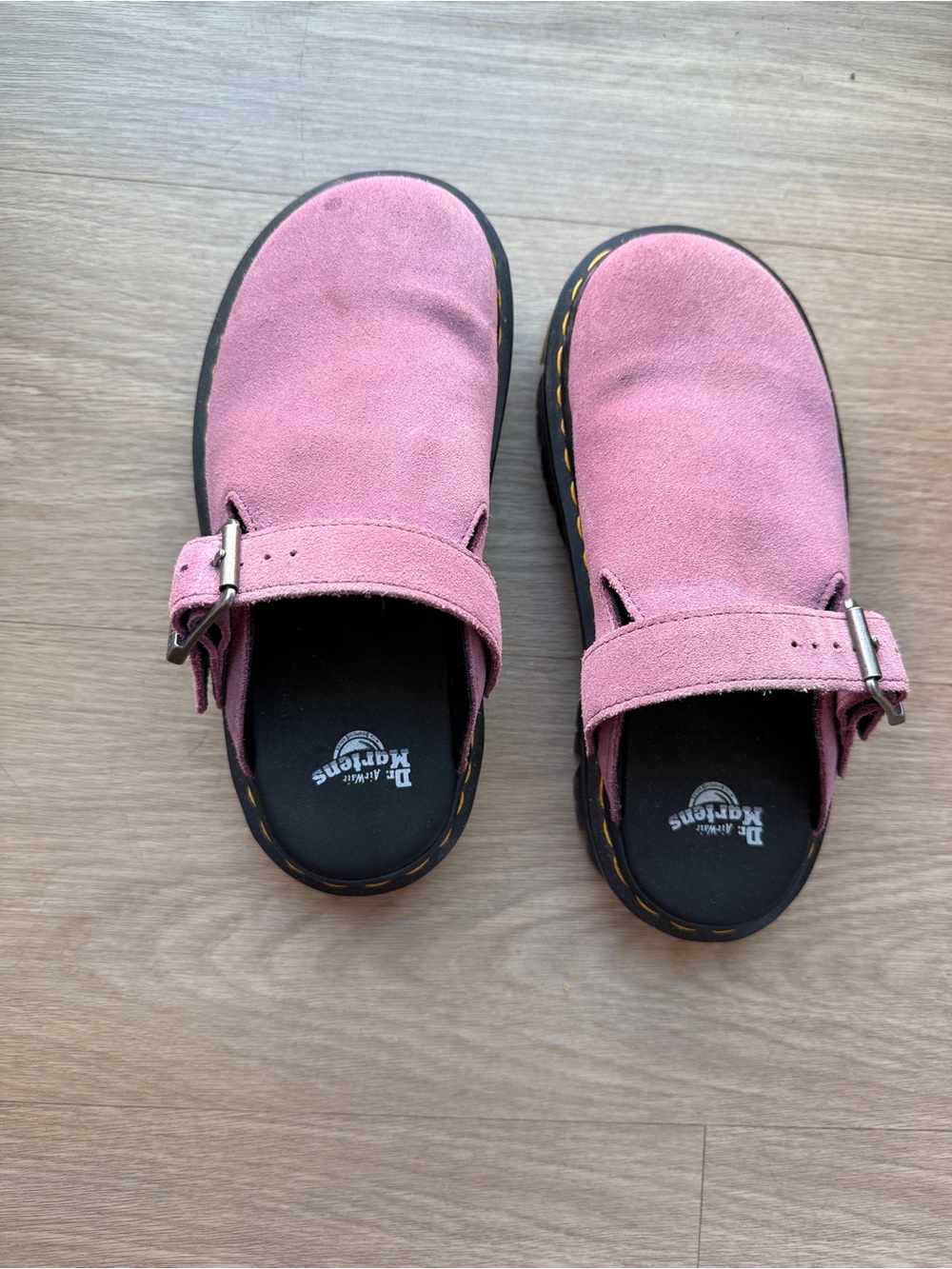 Dr. Martens Zebzag Suede Casual Slingback Platform Mules